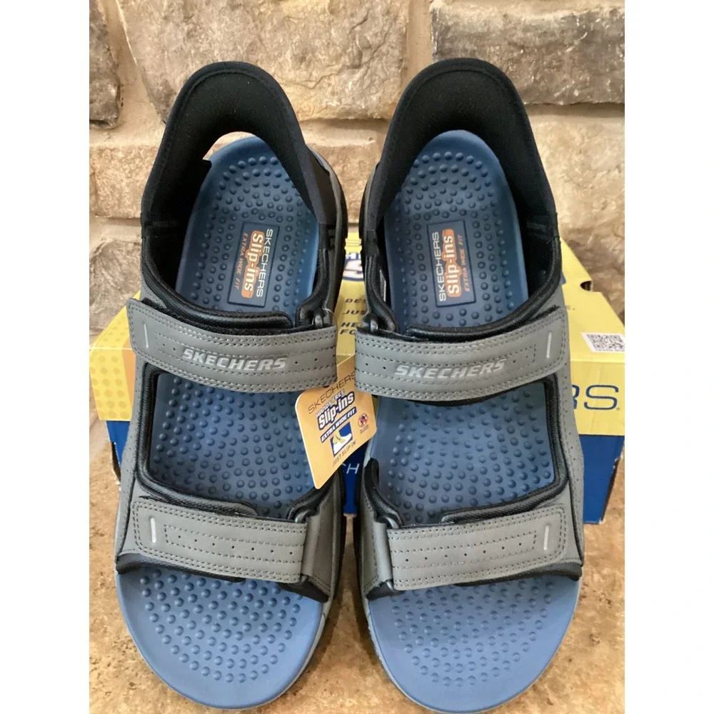 Skechers Hands Free Slip-ins Tresmen Reece Charcoal Mens 11 Extra Wide New